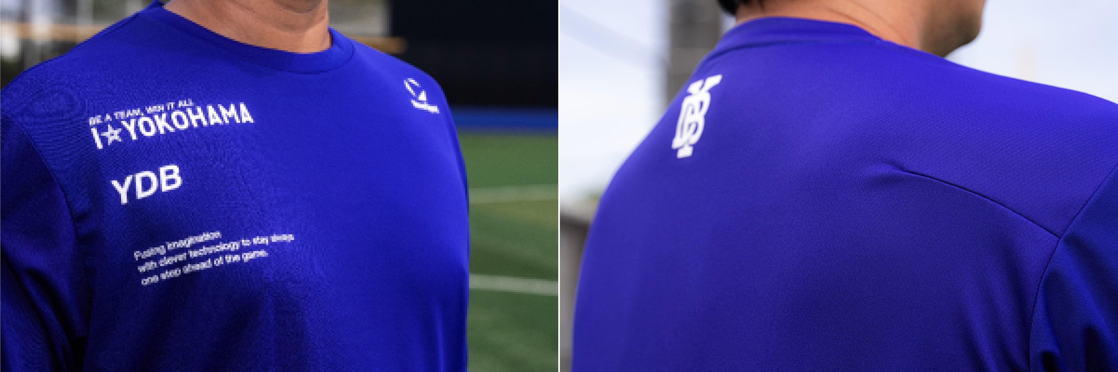 同Tシャツの胸部グラフィックと肩まわりを写した公式詳細写真
