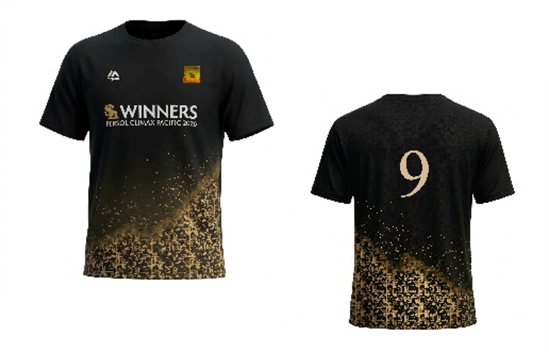 選手着用モデルTシャツの正式イメージ。共通の前面と背番号9の背面例です。背番号なしの背面写真としては扱っていません